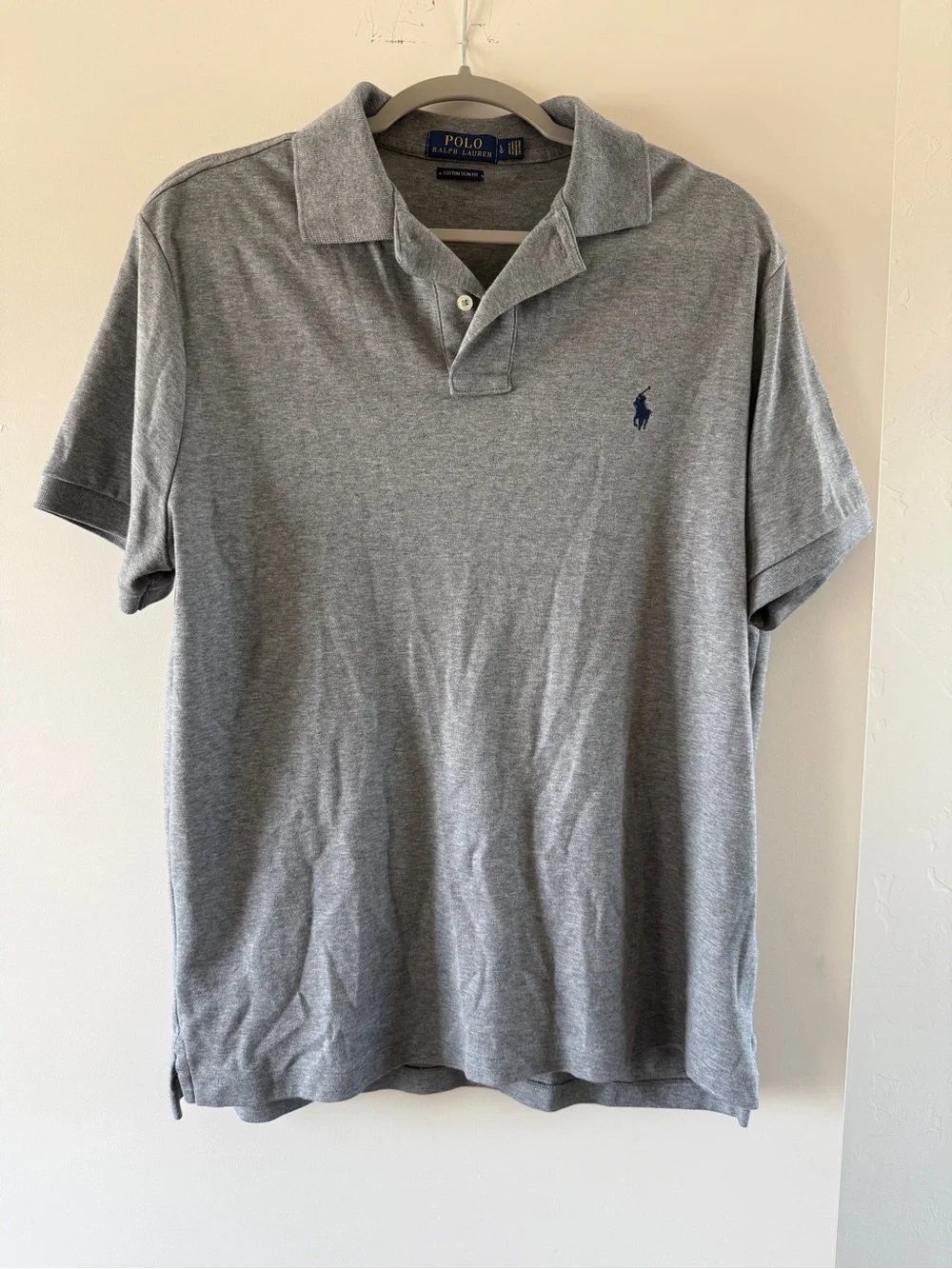 Ralph Lauren Grey Polo with Navy Pony